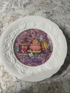 Vintage Gien France dessert plate